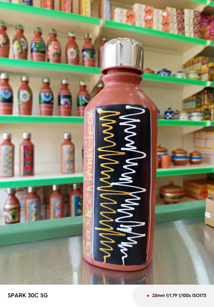 Clay Water Bottle- Prajapati Clay Art