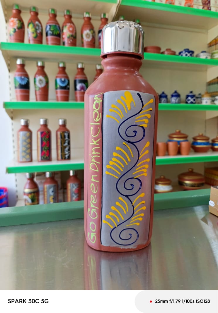 Clay Water Bottle- Prajapati Clay Art