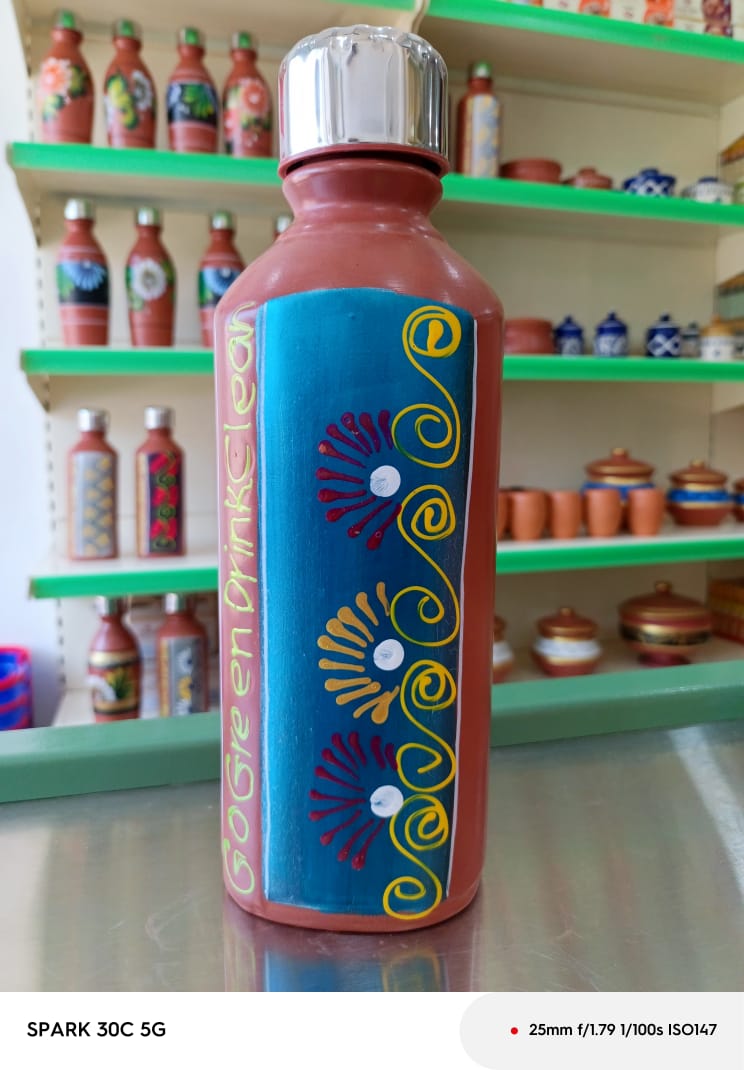 Clay Water Bottle- Prajapati Clay Art
