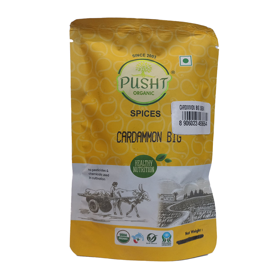 Organic Pusht Cardammon Big 50 Gm