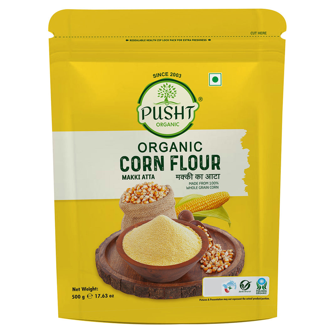 Organic Pusht Corn Atta 500 Gm