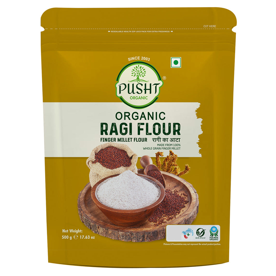 Organic Pusht Ragi Atta 500 Gm