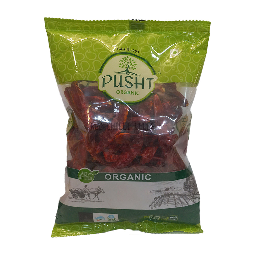 Organic Pusht Red Chilli Whole 100 Gm