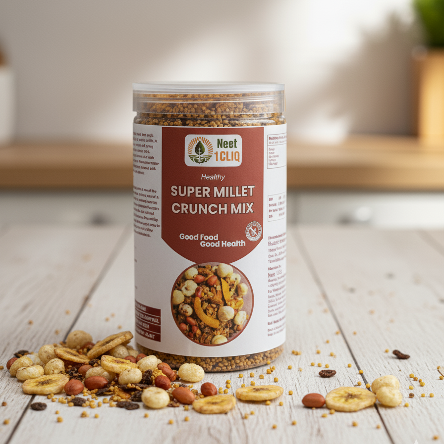 Super millet crunch mix jar - healthy snacks of Neet 1cliq