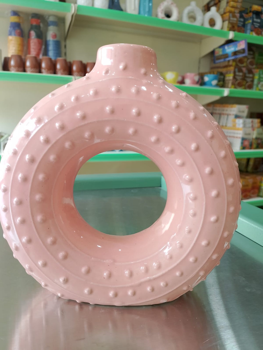 Donut flower vase