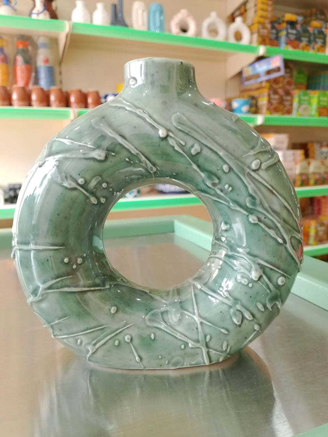 Donut flower vase